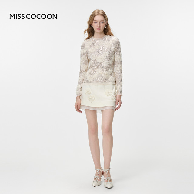 MISSCOON Coconi ເສື້ອຢືດລູກໄມ້ຖັກແສ່ວ