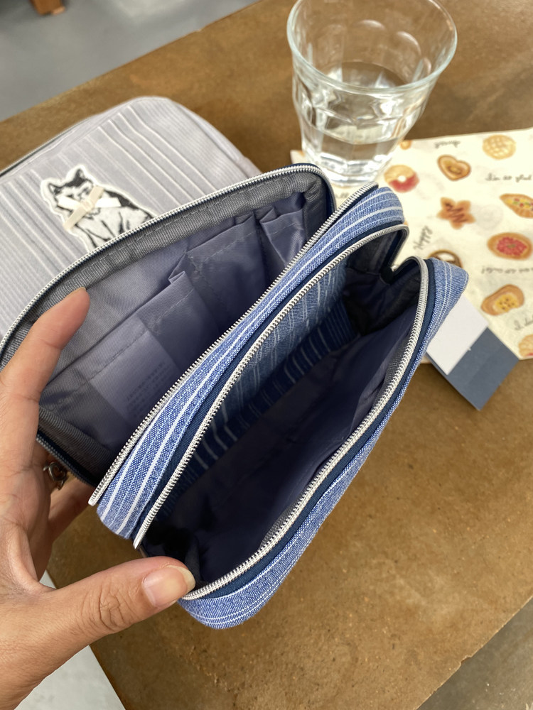 精致的美 刺绣猫咪出口日本正品零钱包双向拉链小化妆包布艺收纳,淘宝优惠券,粉丝福利购,淘宝优惠卷