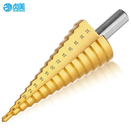 阶梯宝塔钻头不锈钢金属锥形含钴螺旋开孔器打孔神器多功能钻头 - 图0