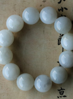 天然和田玉青花籽料手串
