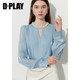 DPLAY ເສື້ອຍືດຄໍເຕົ້າໄຂ່ທີ່ມີກິ່ນຫອມເລັກນ້ອຍ