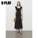 DPLAY small flying sleeve floral long dress