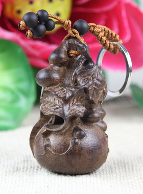 泰山福缘阁桃木葫芦立体圆雕挂件