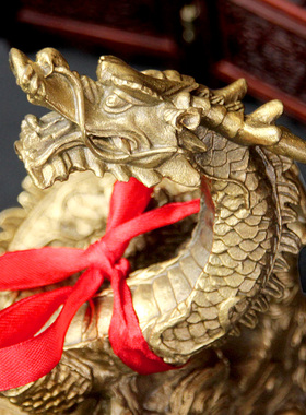 神龙吸水书房办公室摆件