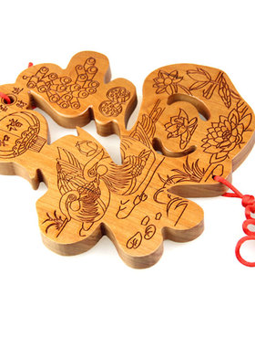 泰山福缘阁挂件吉祥如意平安木雕