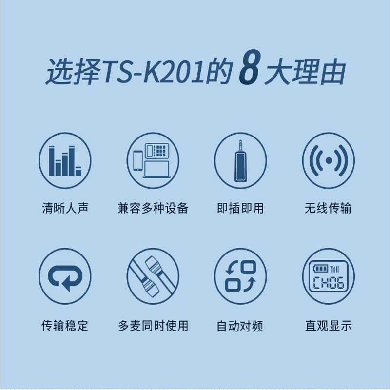 得胜TS-K201便携专业无线麦克风话筒手机直播声卡电脑唱歌k歌家用-图0