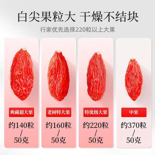 杞里香正宗头茬枸杞子宁夏特级500g无硫熏不染色干大果官方旗舰店 - 图2