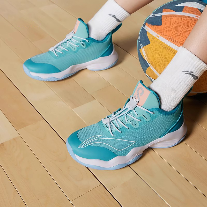 李宁儿童篮球鞋2025秋季新款男大童青少年音速网面专业实战运动鞋 - 图0