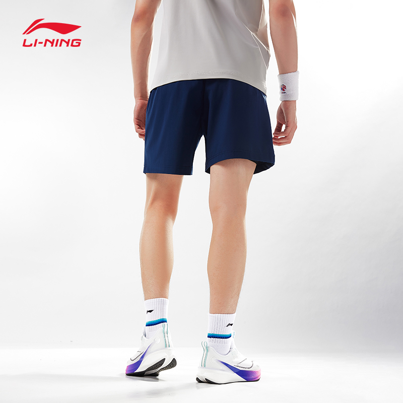 李宁五分短裤25夏男子青少年宽松舒适透气速干印花运动裤AAPU227 - 图1