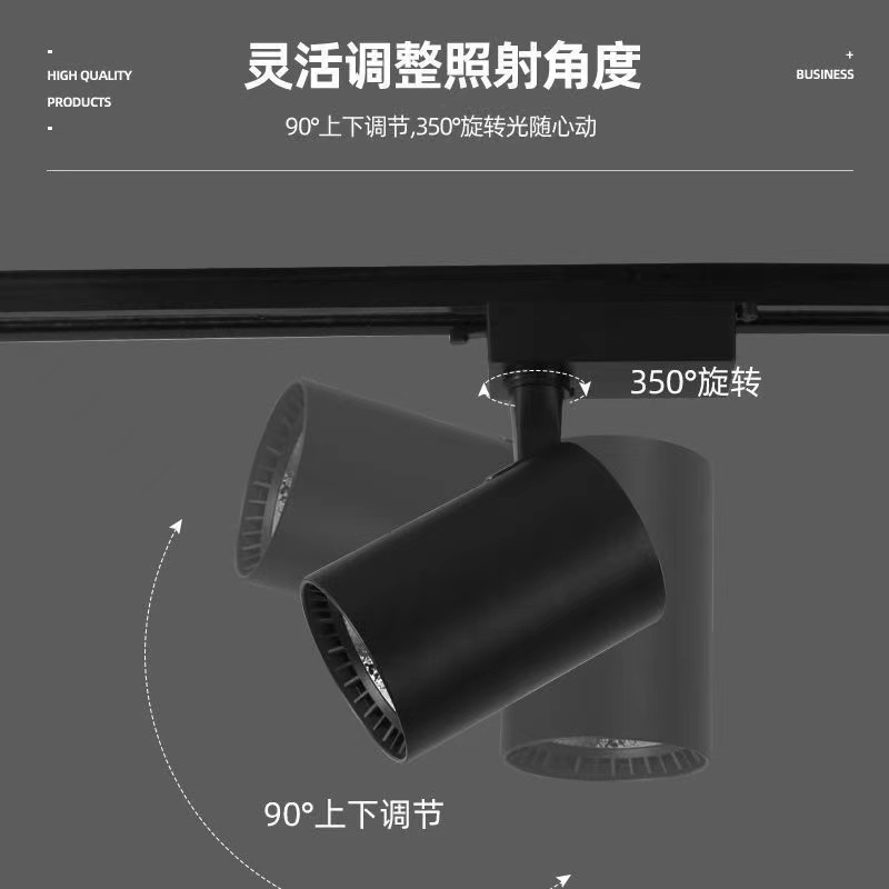 夜市射灯摆摊专用led照明三轮车摆地摊轨道式12v60伏暖光灯卤菜灯