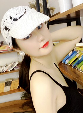 休闲百搭女针织毛线帽帽子鸭舌帽