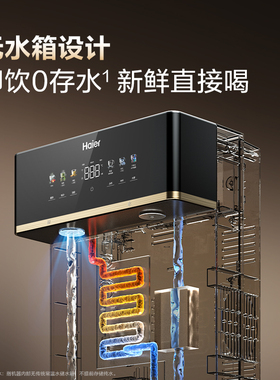 海尔净水海尔鲜活水管线机壁挂式家用无水箱冷热一体直饮机2572