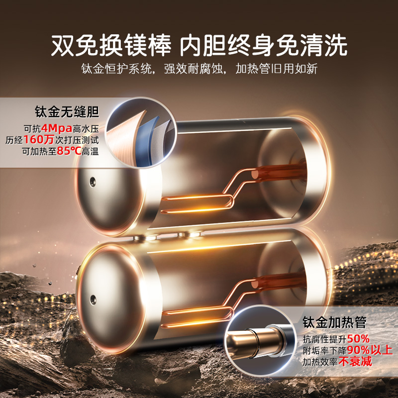 卡萨帝官方电热水器家用卫生间镁棒免换纤薄双胆扁桶速热60升CJ3