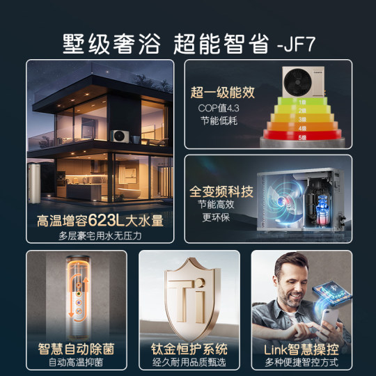 Casarte air energy water heater household 200 liters super first-class full frequency heat pump large water volume JF7