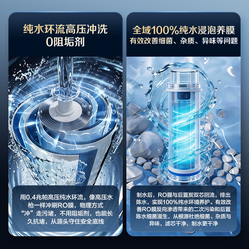 新品海尔净水器鲜活水自净化家用直饮长效反渗透1400G净饮机P5 新品海尔净水器鲜活水自净化家用直饮长效反渗透1400G净饮机P5