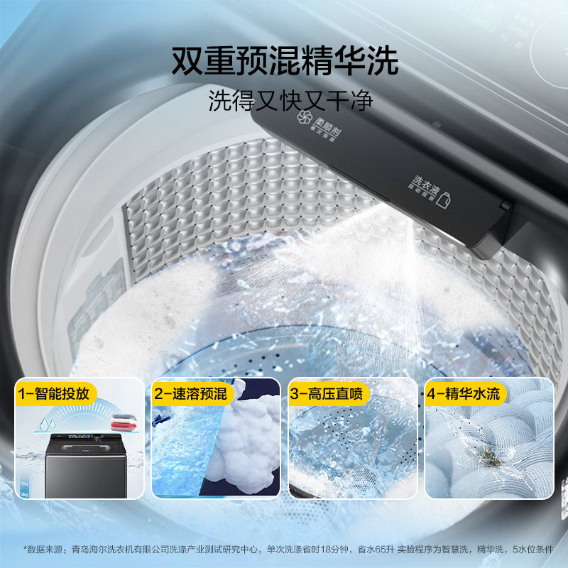 [云溪5.0]海尔波轮手搓洗衣机家用全自动除螨直驱精华洗5AD6
