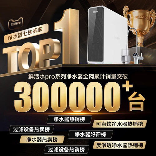 海尔鲜活水PRO1200G净水器家用直饮机厨房自来水家庭净水机R762 - 图1