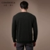 Como Boca mùa thu và mùa đông áo len cashmere nam cổ chữ V giản dị lỏng áo len dệt kim ấm áp - Áo len Cashmere