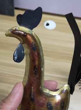 收藏样品中古玩具超级破旧 斑驳 发黄 铁艺装饰摆件