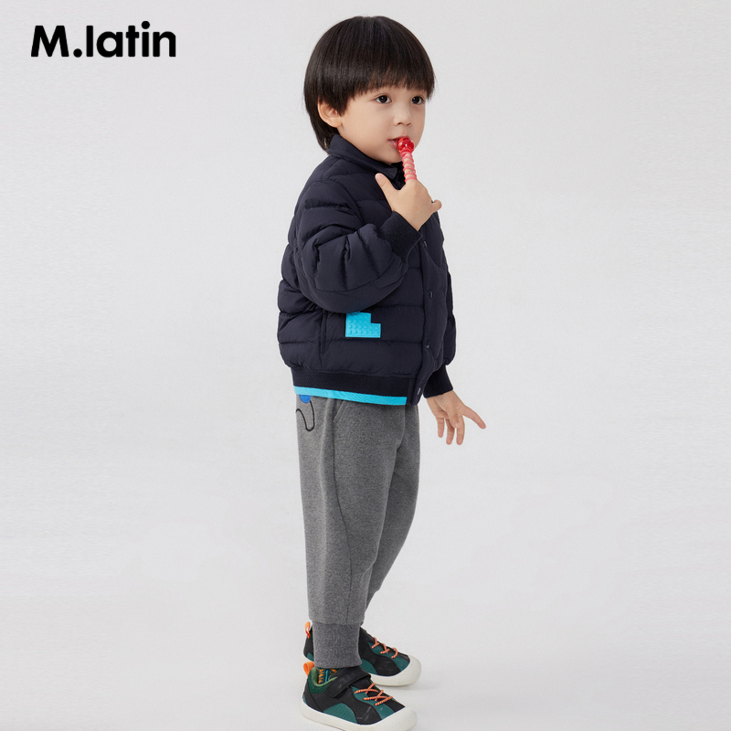 【商场同款】马拉丁童装羽绒服冬装新款男童小童翻领羽绒夹克 - 图1