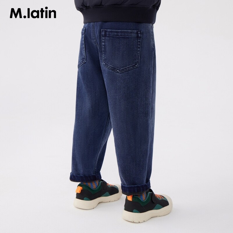 【商场同款】马拉丁童装裤子年冬装新款男童大童火山岩牛仔长裤