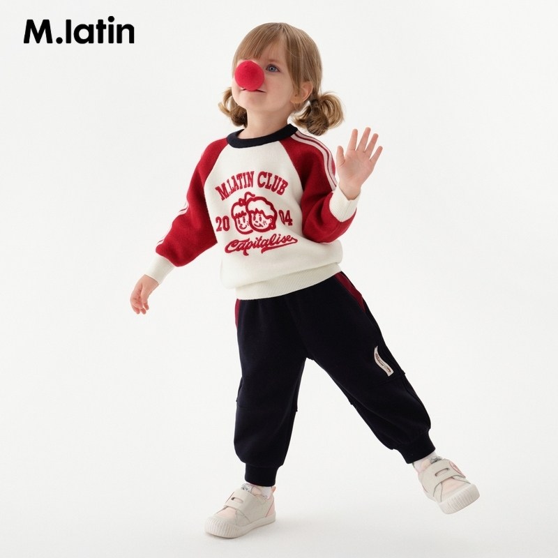 马拉丁童装儿童毛衣24冬新款男女大童学院风复古撞色提花圆领毛衣,淘宝优惠券,粉丝福利购,淘宝优惠卷