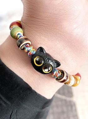 陶瓷陶瓷猫咪手链情侣款新中式