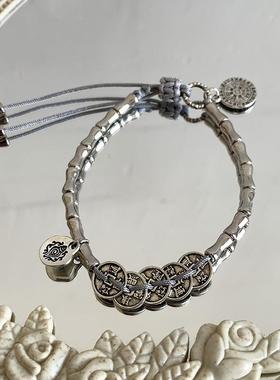 五帝钱竹节小众设计手链