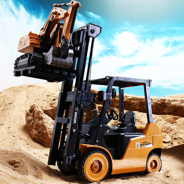 Forklift Remote Control Olympian Toy Male Alloy Car Engineering