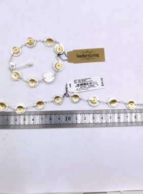 青岛外贸尾单H一742一3合金树脂白金铜的夸张质感每条手镯手链