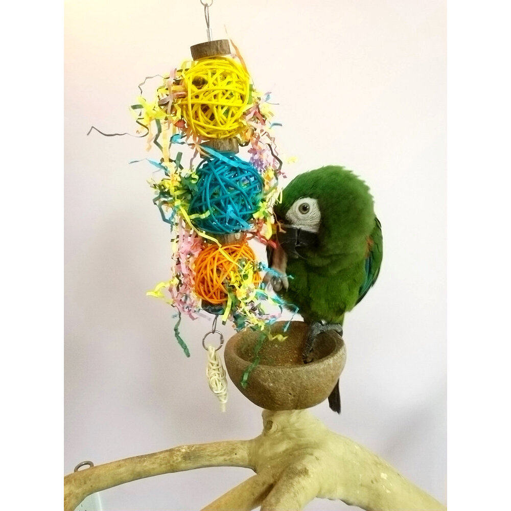 宠物鸟鹦鹉啃咬磨嘴解闷益智破坏类玩具缤纷撕纸大彩球牡丹玄凤,淘宝优惠券,粉丝福利购,淘宝优惠卷