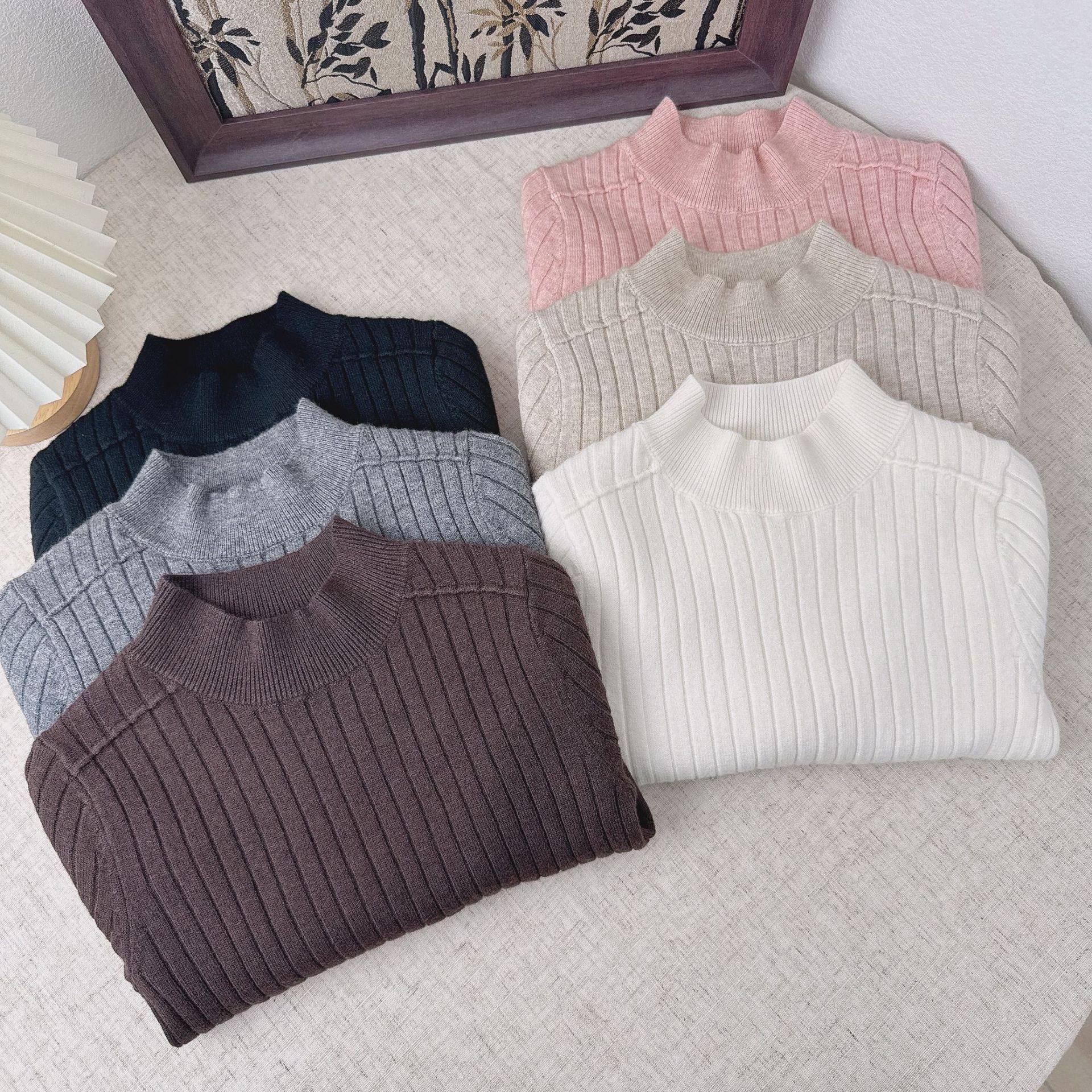 2025儿童宝宝半高领打底衫男女童羊毛衫套头坑条保暖软糯针织毛衣,淘宝优惠券,粉丝福利购,淘宝优惠卷