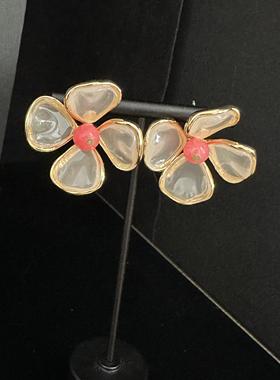 植物花卉合金饰品古典精美红色套装