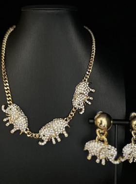 小象套装耳饰项链