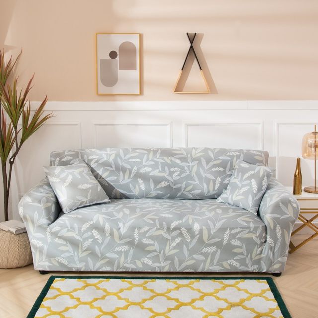 Milk silk combination sofa set full-inclusive anti-slip