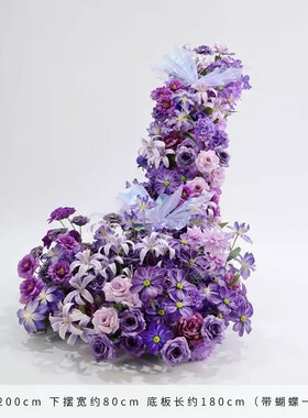 瀑布仿真花婚礼生日宴会布置