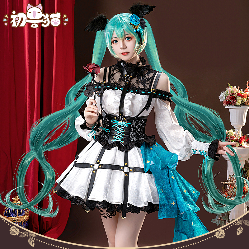 初兽猫现货初音cos服cosplay为你献上玫瑰般的美丽mi-图0