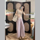 ຊຸດ Ramie! ບໍ່ມີ seams ຂ້າງ, ກະເປົ໋າ, ລຸ້ນ trousers / ເກົ້າຈຸດ pants