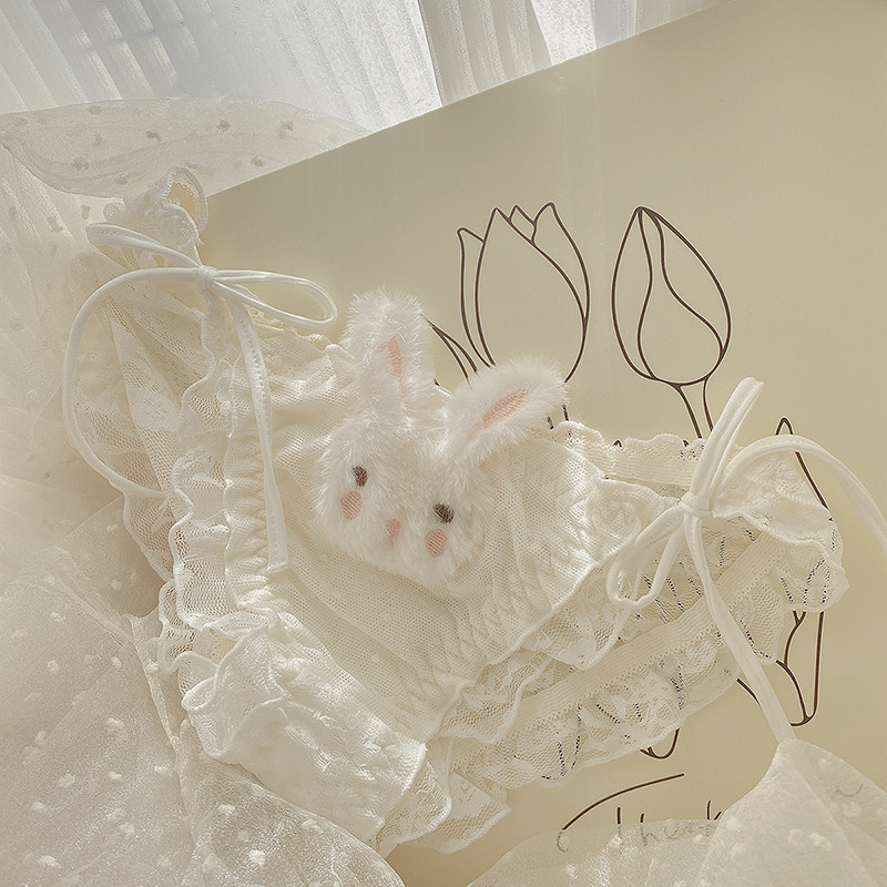 私奔到月球~蕾丝系带中腰少女短裤甜美可爱毛绒小兔纯欲内裤女生,淘宝优惠券,粉丝福利购,淘宝优惠卷