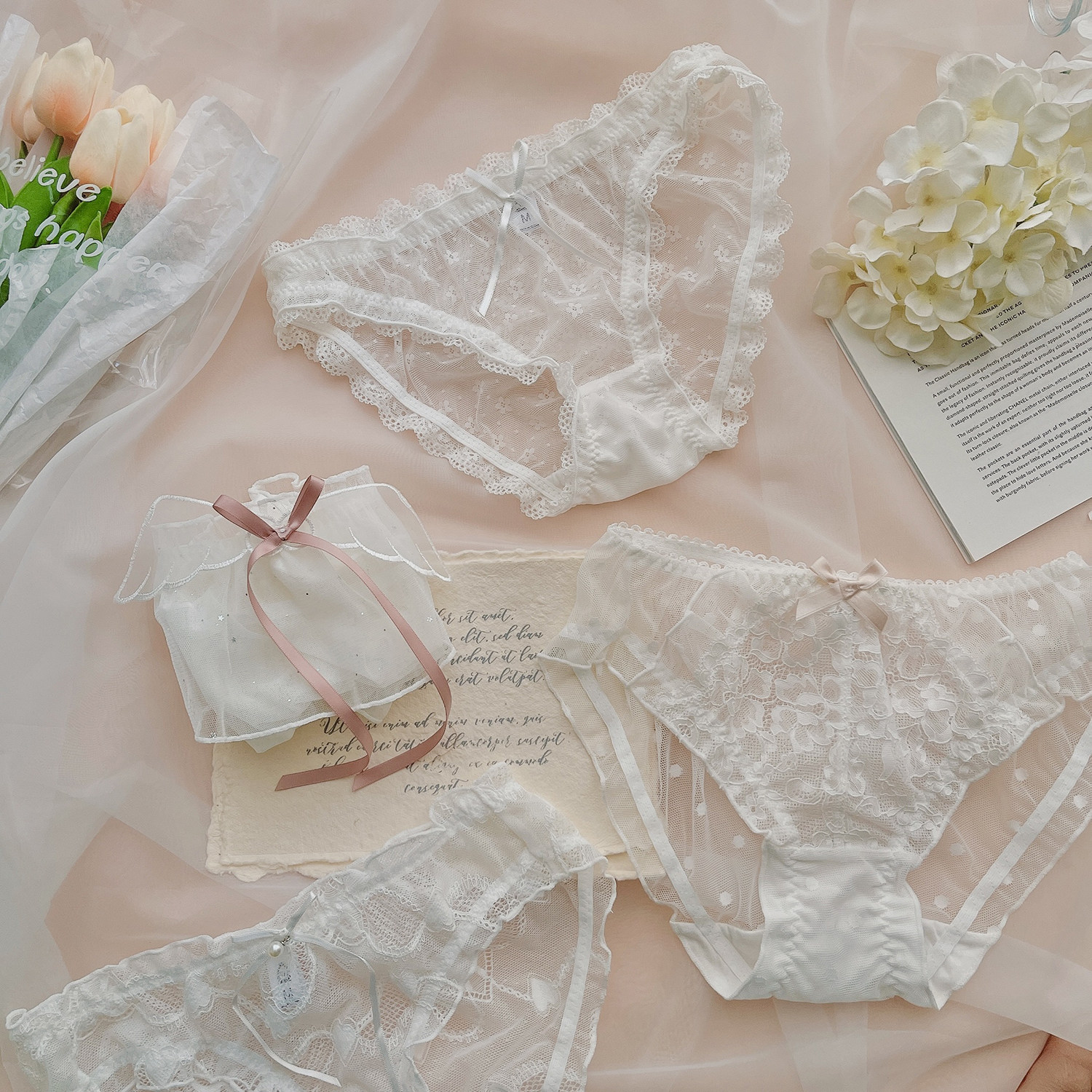 淡雪奶白~柔软蕾丝纯欲诱惑透明女三角裤白色婚纱系列内裤女,淘宝优惠券,粉丝福利购,淘宝优惠卷