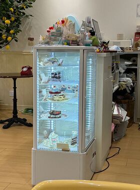 奥克斯冷藏柜展示柜商用立式四面透明玻璃网红冰箱饮料蛋糕甜品柜