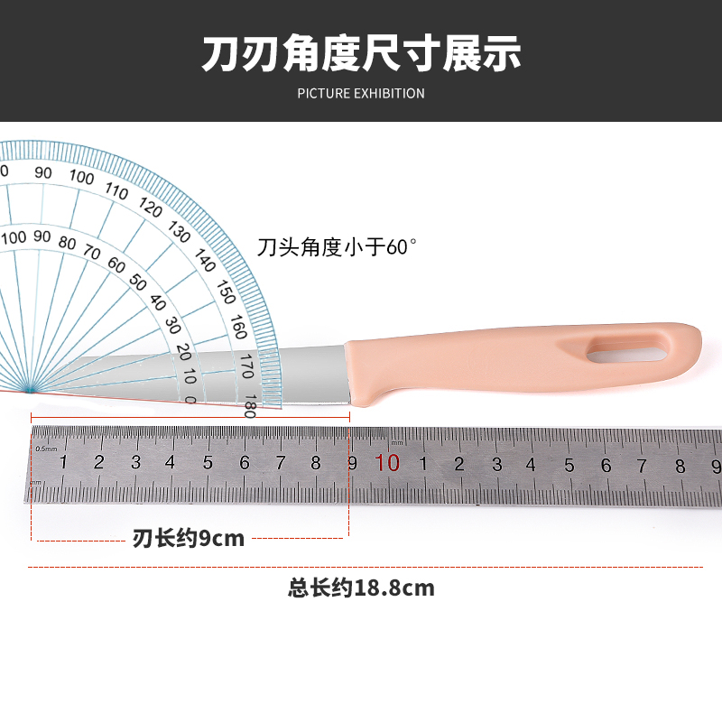 不锈钢水果刀家用带刀套削皮刀折叠便携随身削苹果器多功能削皮器 - 图2