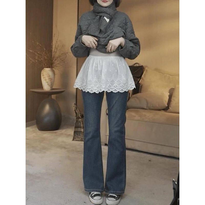 大码半身裙短裙2025秋冬新款叠穿神器蕾丝屁帘时尚百搭气质裙子女,淘宝优惠券,粉丝福利购,淘宝优惠卷