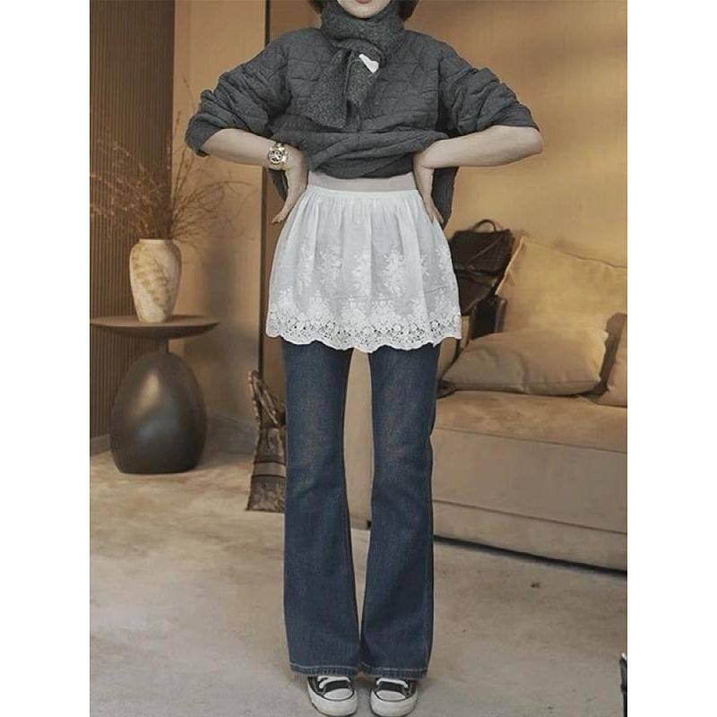 大码半身裙短裙2025秋冬新款叠穿神器蕾丝屁帘时尚百搭气质裙子女,淘宝优惠券,粉丝福利购,淘宝优惠卷