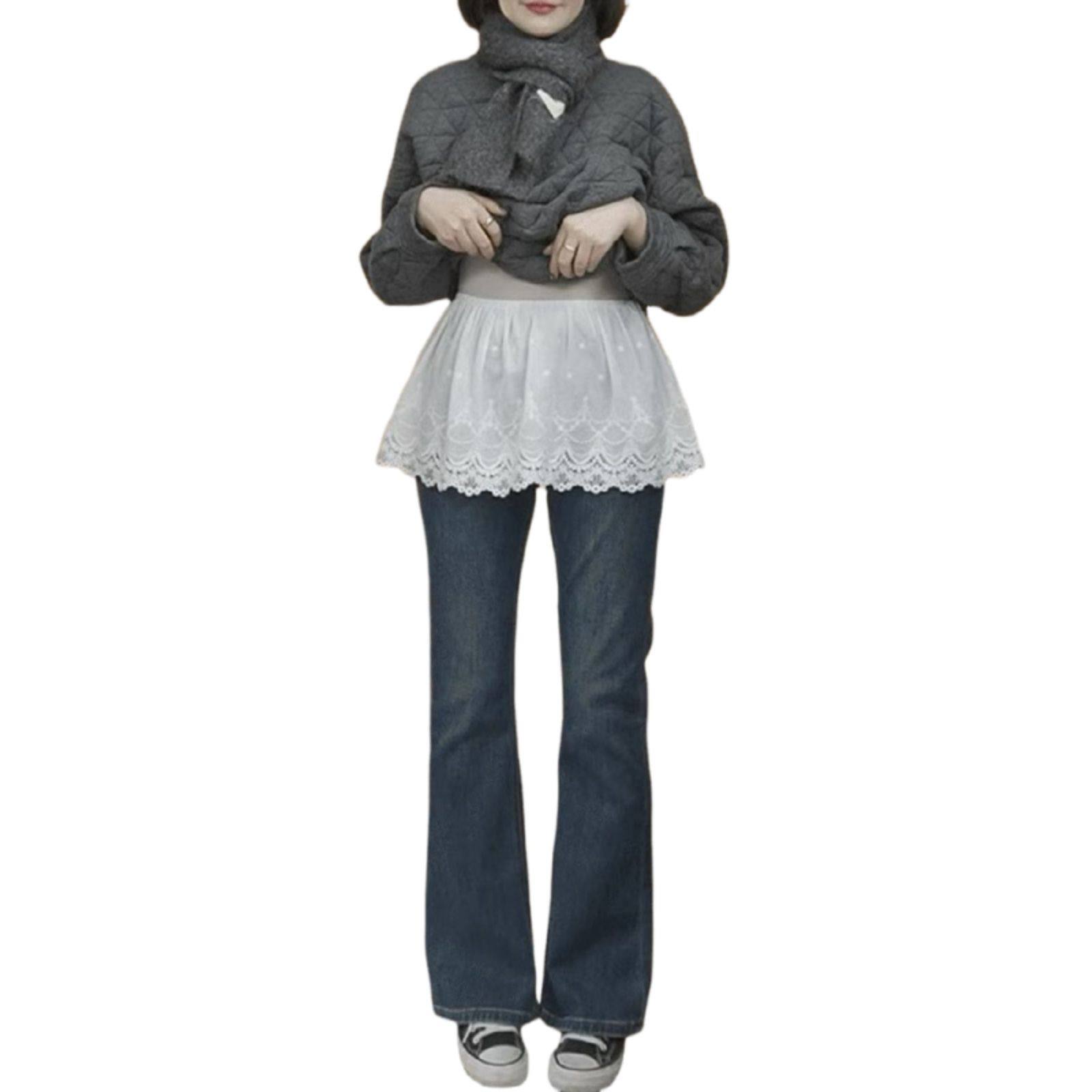 大码半身裙短裙2025秋冬新款叠穿神器蕾丝屁帘时尚百搭气质裙子女,淘宝优惠券,粉丝福利购,淘宝优惠卷