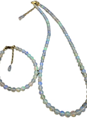 14K进口包金天然欧泊女性火彩好