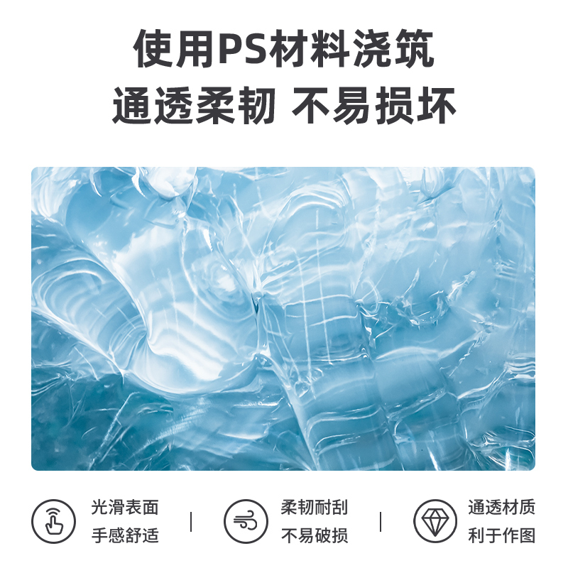 得力学生透明直尺20/30/50/60cm 有机直尺塑料尺子文具绘图尺软尺