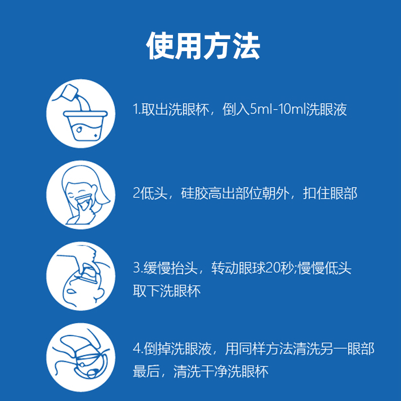 亿视优洗眼杯硅胶清洁眼部工具盖子洗眼液器清洗盖子洗眼罩收纳盒 - 图2