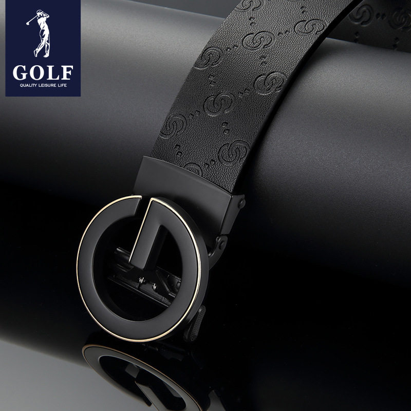 GOLF男士真皮皮带2025新款高档商务自动扣腰带年轻人时尚牛皮裤带,淘宝优惠券,粉丝福利购,淘宝优惠卷