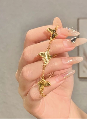 五只小蝴蝶手链女时尚百搭小众新款简约闺蜜女友礼物
